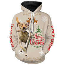 Load image into Gallery viewer, Christmas Yellow Labrador Retriever Hunting Dog Custom Name Shirts, Gifts for Hunters FSD4612