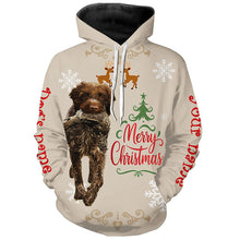 Load image into Gallery viewer, Christmas Wirehaired Pointing Griffon Hunting Dog Custom Name Shirts, Gifts for Hunters FSD4613