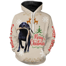 Load image into Gallery viewer, Christmas Black German Shorthaired Pointer Hunting Dog Custom Name Shirts, Gifts for Hunters FSD4618