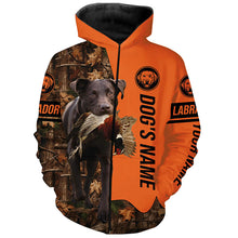 Load image into Gallery viewer, Pheasant Hunting with Dogs Chocolate Labs Customize Name Shirts for Bird Hunter, Labrador Retriever shirt FSD4029