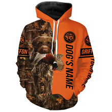 Load image into Gallery viewer, Pheasant Hunting with Dogs Wirehaired pointing Griffon customize Name Shirts for Bird Hunter FSD4031