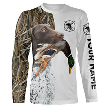 Load image into Gallery viewer, Duck Hunting With Dog GSP German Shorthaired Pointer Customize Name All Over Printed Shirts - Personalized Hunting Gifts  FSD2212