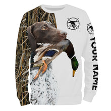 Load image into Gallery viewer, Duck Hunting With Dog GSP German Shorthaired Pointer Customize Name All Over Printed Shirts - Personalized Hunting Gifts  FSD2212