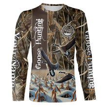 Load image into Gallery viewer, Goose Hunting Waterfowl Camo custom Name Shirts, Goose hunting shirt, gift for Hunter FSD186