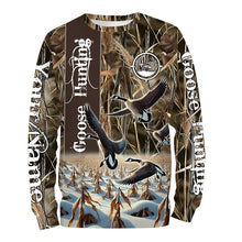 Load image into Gallery viewer, Goose Hunting Waterfowl Camo custom Name Shirts, Goose hunting shirt, gift for Hunter FSD186