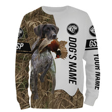 Load image into Gallery viewer, Pheasant Hunting with German Shorthaired Pointer Custom Name Camo Full Printing Shirts, GSP Dog Hunting Partner FSD2661