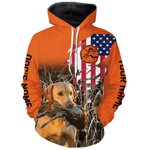 Pheasant Hunting Custom Orange Shirts for Hunters, Pheasant Hunting with Dogs Shirt FSD4532