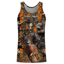 Load image into Gallery viewer, Deer Bow Hunting Orange camouflage Custom Name Shirts, Personalized Deer Hunting Clothes FSD352