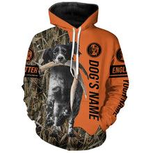 Load image into Gallery viewer, English Setter (black and white) Hunting Dog Customized Name Shirts for Hunters, Bird Hunting FSD4234