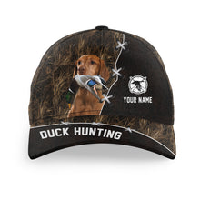 Load image into Gallery viewer, Duck Hunting Hat Waterfowl Camo with many Duck Hunting Dogs to choose from, Personalized  Duck Hunting Hat FSD4210