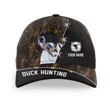 Load image into Gallery viewer, Duck Hunting Hat Waterfowl Camo with many Duck Hunting Dogs to choose from, Personalized  Duck Hunting Hat FSD4210