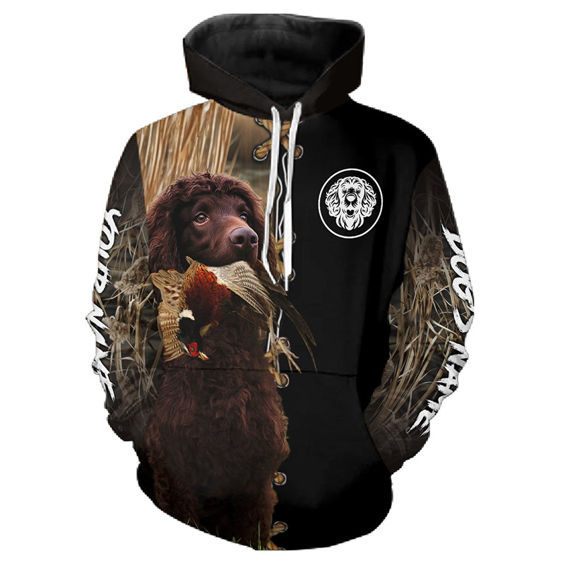 Irish Water Spaniel Hunting Dog Custom Name Hoodie Shirt for Hunter FSD4749