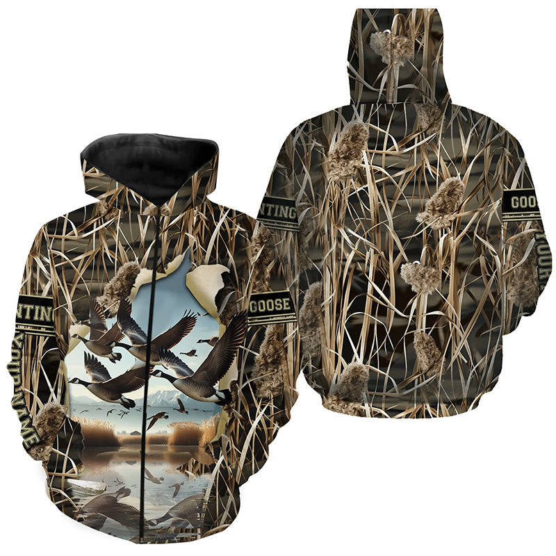 Canada Goose hunting waterfowl camo custom Name All over printing Shirts, Gift for hunters FSD3702