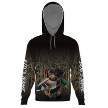 Load image into Gallery viewer, Duck Hunting Waterfowl Camo Chocolate Labrador Dog Hunting Shirts, Personalized Duck Hunting clothes FSD4539