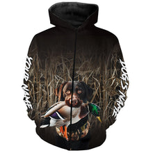 Load image into Gallery viewer, Duck Hunting Waterfowl Camo Chocolate Labrador Dog Hunting Shirts, Personalized Duck Hunting clothes FSD4539