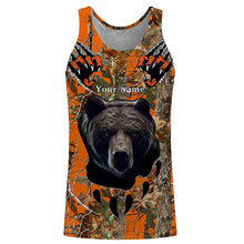 Load image into Gallery viewer, Bear Hunting orange Camouflage custom Name all over print Shirts, Bear hunting Shirt, gift for Hunter FSD228