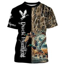 Load image into Gallery viewer, Duck Hunting Waterfowl Camo Custom Name Shirts for Men and Kid, Personalized Duck hunters gifts FSD373