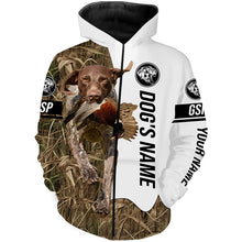 Load image into Gallery viewer, Pheasant Hunting with German Shorthaired Pointer GSP Custom Name Camo Full Printing Shirts, Hunting Gifts FSD2711