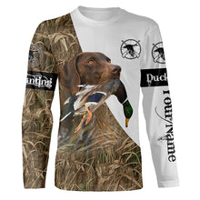 Load image into Gallery viewer, Duck hunting with dog german shorthaired pointer Custom Name 3D All over print Shirt, Hoodie Personalized gifts ideas for Duck hunter FSD2712