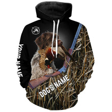 Load image into Gallery viewer, Wirehaired Pointing Griffon Gun Dog Pheasant Hunting Custom Name Shirts for Pheasant Hunters FSD3919