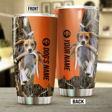 Load image into Gallery viewer, Beagle Birds &amp; Deer shed Hunting Dog Custom name Stainless Steel Tumbler Cup FSD4320