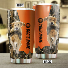 Load image into Gallery viewer, Golden Retriever Birds &amp; Deer shed Hunting Dog Custom name Stainless Steel Tumbler Cup FSD4322