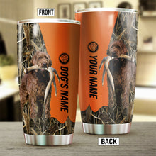 Load image into Gallery viewer, Pudelpointer Birds &amp; Deer shed Hunting Dog Custom name Stainless Steel Tumbler Cup FSD4324