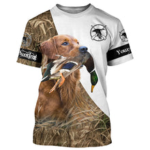 Load image into Gallery viewer, Duck hunting with dog Golden Retriever Custom Name 3D All over print Shirt, Hoodie - Personalized Hunting Gifts FSD2727
