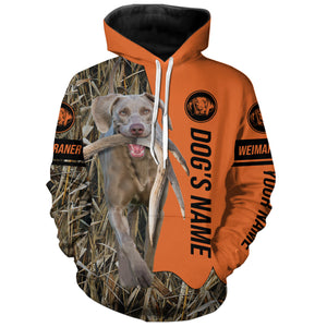 Weimaraner Hunting Dog Customized Name All over printed Shirts for Hunters, Hunting Gifts FSD4093