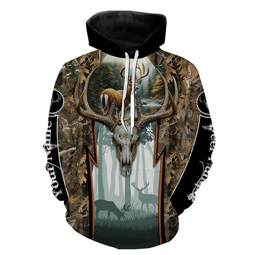 Whitetail Deer hunting camouflage custom Name all over print Shirts, Deer hunting gifts FSD1080