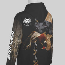 Load image into Gallery viewer, Black Labrador Retriever Hunting Dog Custom Name Hoodie Shirt for Hunter FSD4685
