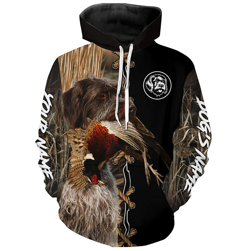 Wirehaired Pointing Griffon Hunting Dog Custom Name Hoodie Shirt for Hunter FSD4688