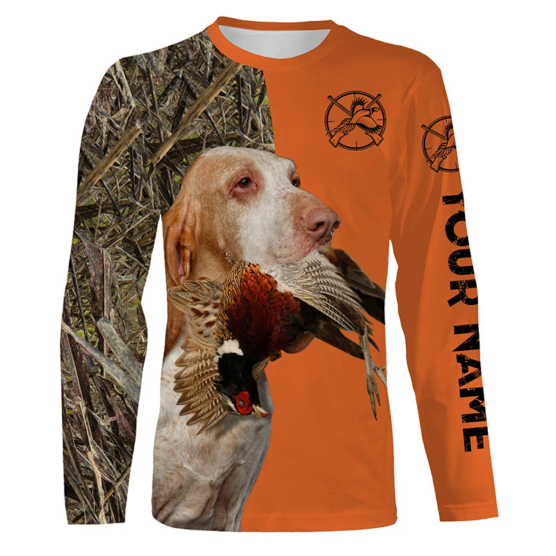 Pheasant hunting with Dogs Bracco Italiano Customize name 3D All over print Shirts FSD3743