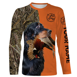 Pheasant hunting with Dog Gordon Setter Customize name 3D All over print Shirts FSD3746