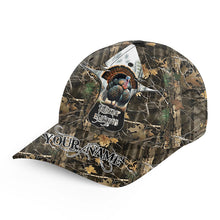 Load image into Gallery viewer, Turkey hunting camo Custom Name hunting hat, Adjustable Unisex Hunting Baseball hat FSD3073