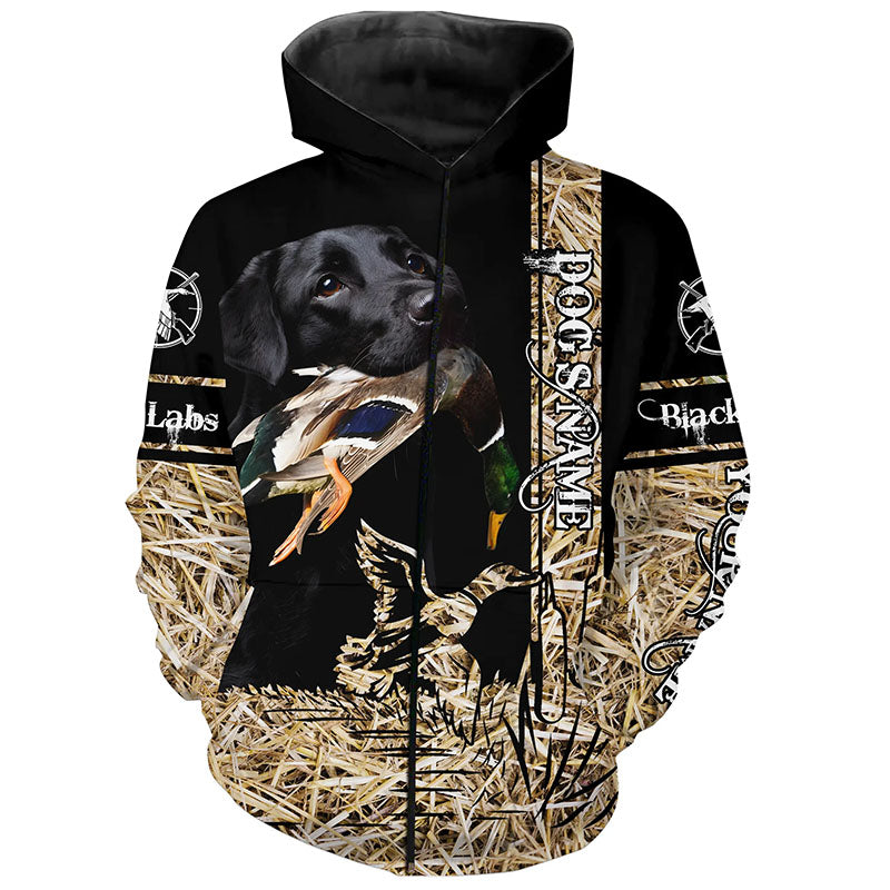 Black Labs Retriever Dog Duck Hunting waterfowl camo Shirts for Duck Hunters FSD3925