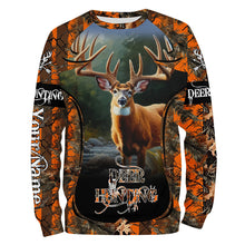 Load image into Gallery viewer, Best Whitetail Deer hunting Orange camo custom name 3D All over print Shirts Personalized gift for Hunters FSD2094