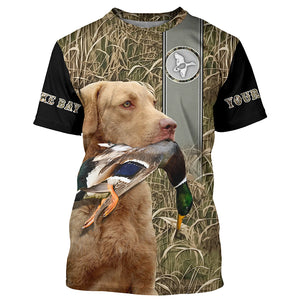 Chesapeake Bay Retriever Duck Hunting Dog Waterfowl Camo full printing Shirts, Duck hunting Gifts FSD3349