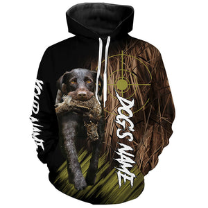 German Wirehaired Pointers GWP Custom Name Hunting Dog Shirts for Hunter, Gifts for Hunters FSD4571