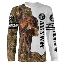 Load image into Gallery viewer, Pheasant Hunting with Deutsch Langhaar (German Longhaired Pointer) Custom Name All over print Shirts FSD3643