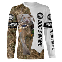 Load image into Gallery viewer, Duck Hunting with Weimaraner Dog Custom Name Camo Full Printing Shirts, Gundog hunting Shirt - FSD2778