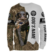 Load image into Gallery viewer, Duck Hunting with GWP German wirehaired pointers Dog Custom Name Camo Full Printing Shirts, Personalized Hunting gift - FSD2779