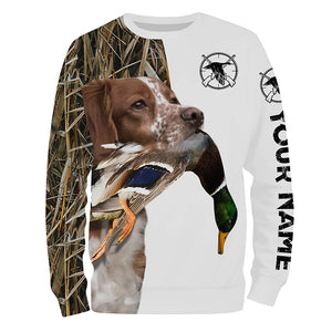 Duck Hunting With Dog Brittany Spaniel Customize Name Shirts, Personalized Gifts - FSD2785