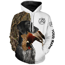 Load image into Gallery viewer, Pheasant Hunting Dog Black and White German Shorthaired Pointer Camo Customize Name full Printed Shirts FSD3418