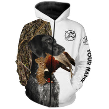 Load image into Gallery viewer, Pheasant Hunting Dog Black and White German Shorthaired Pointer Camo Customize Name full Printed Shirts FSD3418