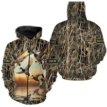 Load image into Gallery viewer, Mallard Duck Hunting Waterfowl Camo Custom Name Shirts for Men and Kid, Duck Hunting clothing FSD688