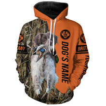 Load image into Gallery viewer, Liver Brittany Hunting Dog Customized Name All over printed Shirts for Hunters, Hunting Gifts FSD4222