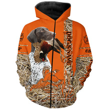 Load image into Gallery viewer, German Shorthaired Pointer Dog Pheasant Hunting Blaze Orange Hunting Shirts, Pheasant Hunting Clothing FSD4162