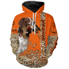 Load image into Gallery viewer, Brittany Dog Pheasant Hunting Blaze Orange Hunting Shirts, Pheasant Hunting Clothing FSD4166