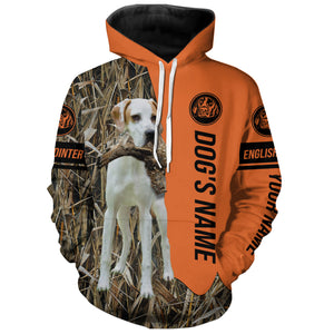 Lemon English Pointer Hunting Dog Customized Name All over printed Shirts for Hunters, Hunting Gifts FSD4224